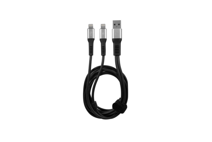 38698 USB-A=Lx2_情境圖 Twin USB A > Apple 8pin x2