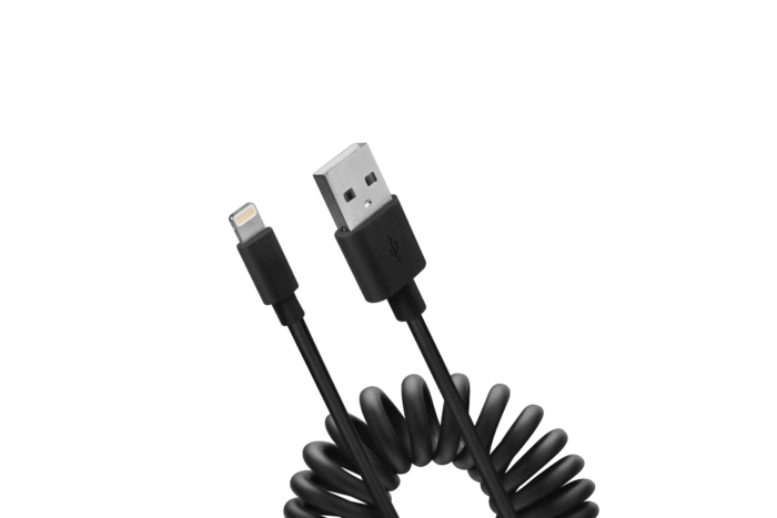 38701 USB-A=L_側圖 Recoil Series<br>USB 2.0 Apple 8pin Cable