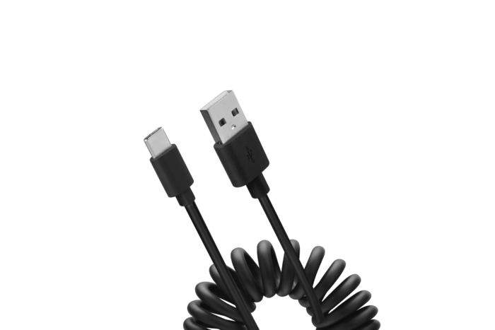 38702 USB-A=C_側圖 Recoil Series<br>USB 2.0 USB C Cable