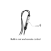 38813 音源線_側圖 Earphones with microphone 120cm