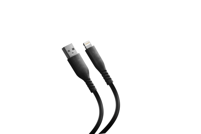 91780 USB-A=L_側圖 Silicone<br>USB 2.0 Apple 8pin Silicone Cable