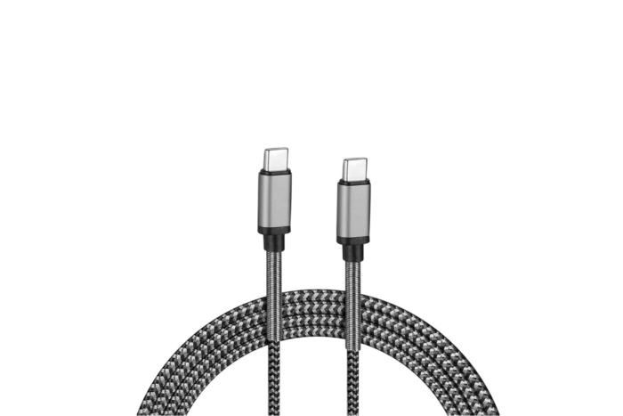 38713 USB-C=C Spring Series<br>USB 3.0 USB C Braided Cable With Spring Reinforcement