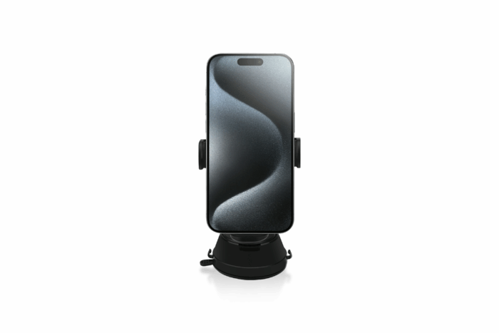 Wireless Charging Holder with Suction Mount and Extension Arm