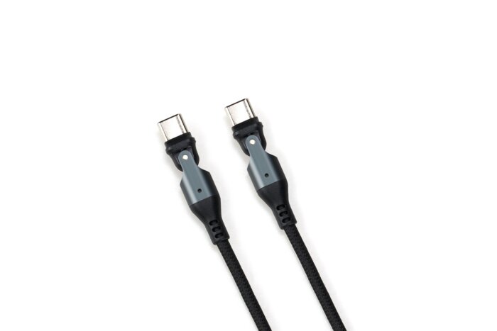 充電線_180x2_C-C_側圖 REVOLT<br>USB 3.0 USB C 180° Cable