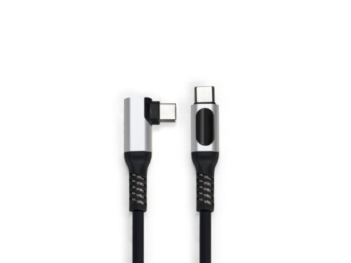 充電線_90度_數顯_C_C Duraflex PRO 90° Cables<br>USB 3.0 USB C Digital Display 90° Right-Angle Cable